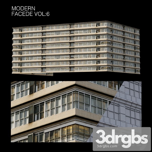 Building Modern Facade Vol 6 3dsmax Download - thumbnail 1