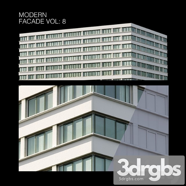 Building Modern Facade Vol 8 3dsmax Download - thumbnail 1