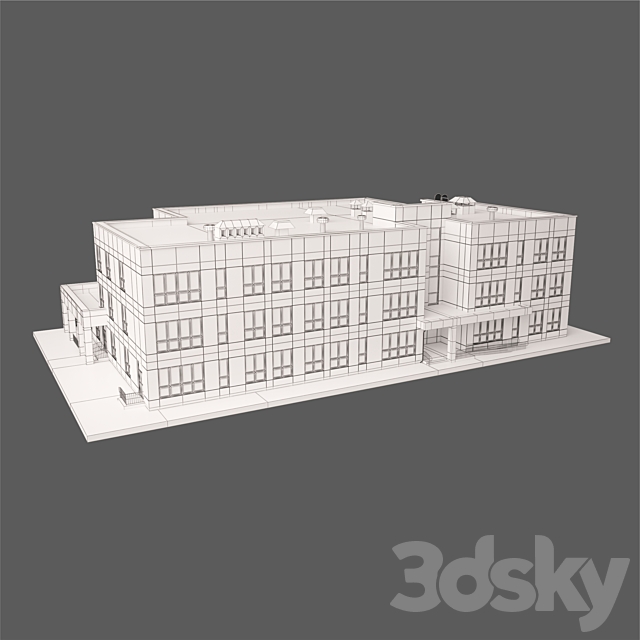 Building of pre-school educational institution 3DSMax File - thumbnail 3