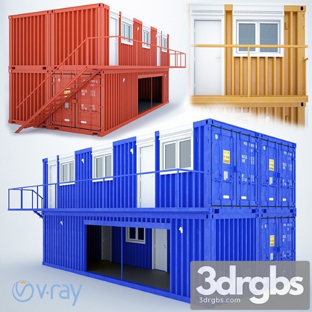 Building Shipping Container Homes 3dsmax Download - thumbnail 1