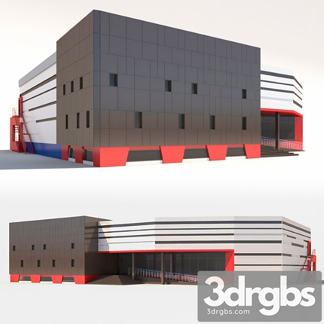 Building Shopping Center 3dsmax Download - thumbnail 1