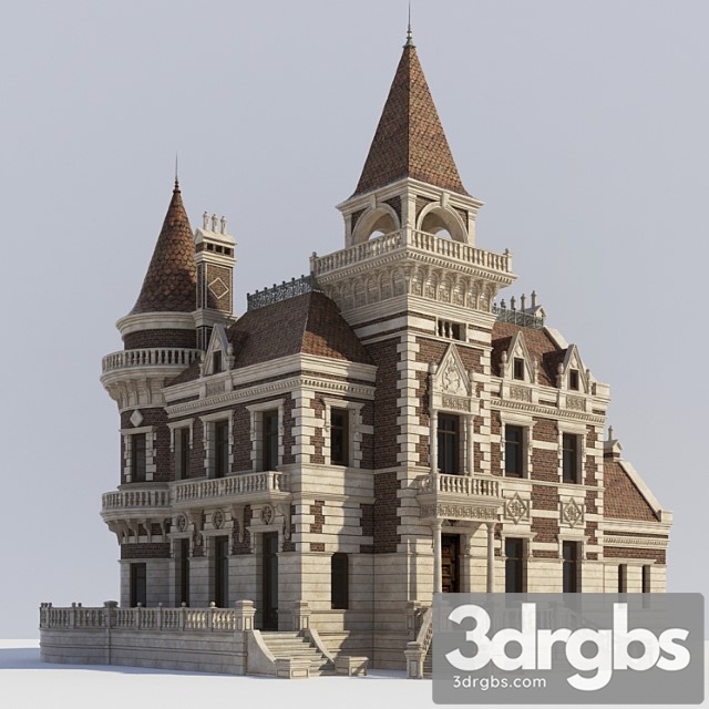 Building Villa De Argentina 3dsmax Download - thumbnail 1