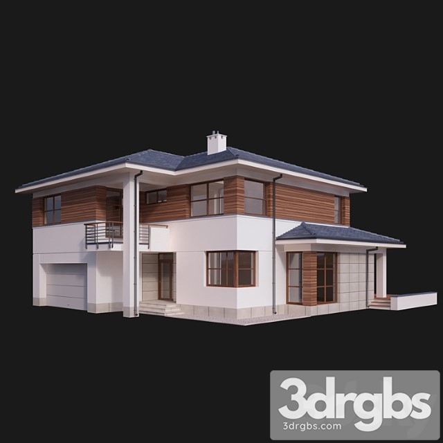 Building Villa House 3dsmax Download - thumbnail 1