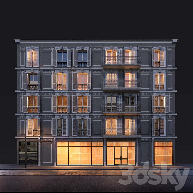 Building;s facade 3DSMax File - thumbnail 1