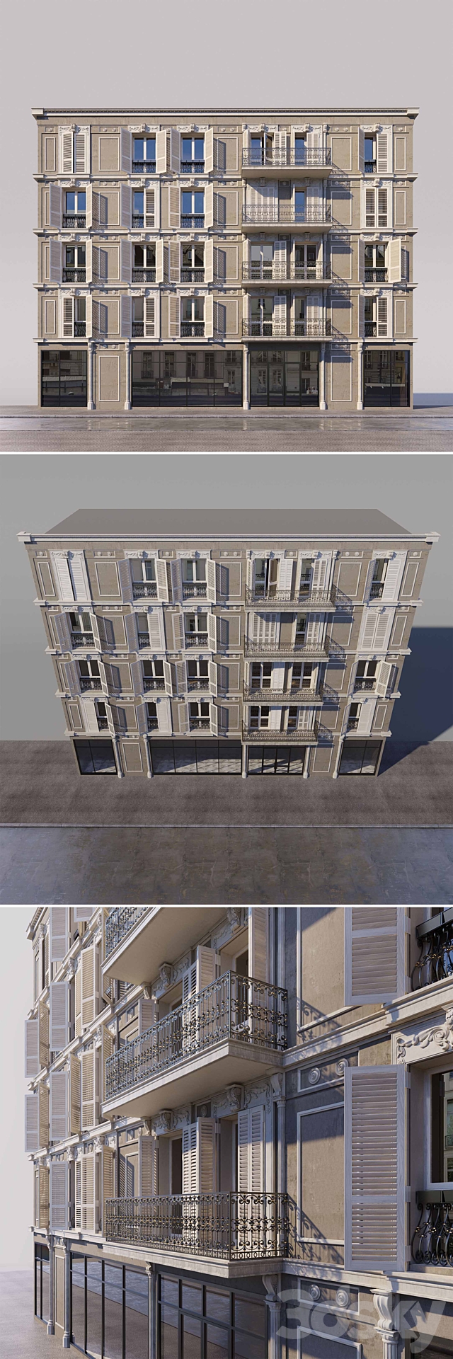 Building;s facade 3DSMax File - thumbnail 2