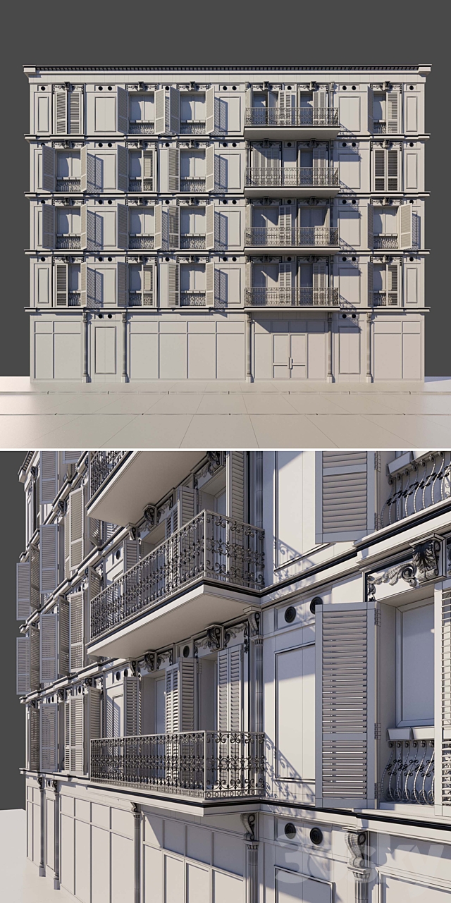 Building;s facade 3DSMax File - thumbnail 3