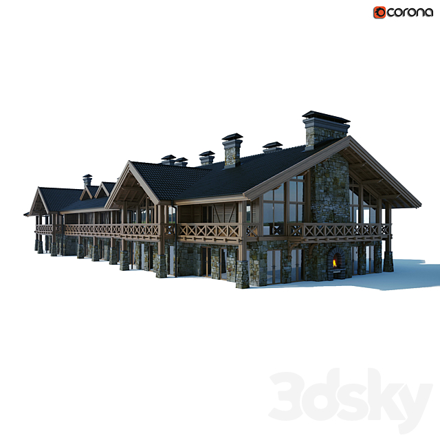 Chalet 3DSMax File - thumbnail 1