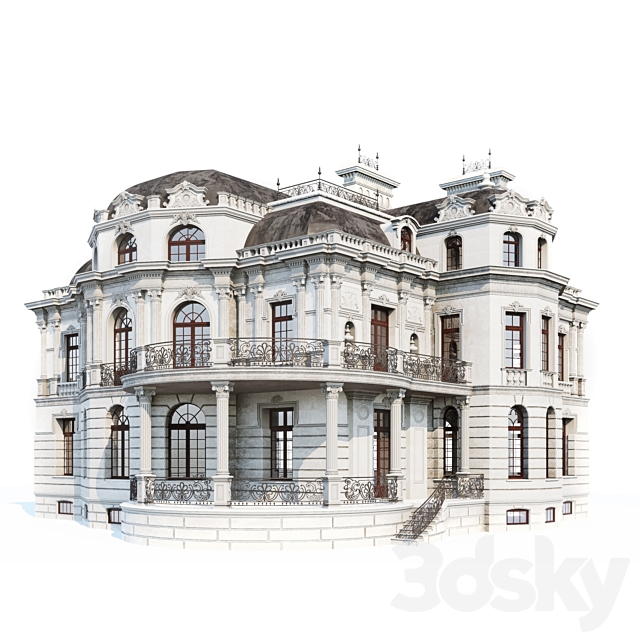 Classic facade. 3DSMax File - thumbnail 2