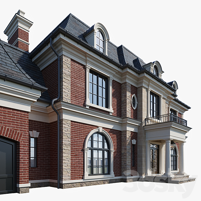 Classic house 2 3DS Max Model - thumbnail 3