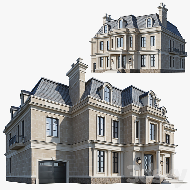 Classic house 3 3DS Max - thumbnail 1