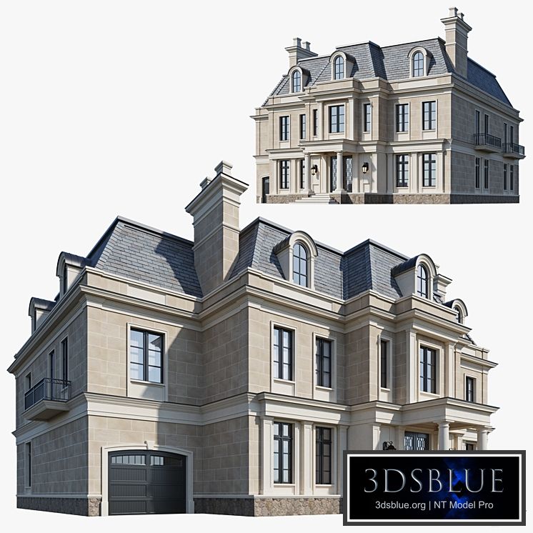 Classic house 3 3DS Max - thumbnail 3