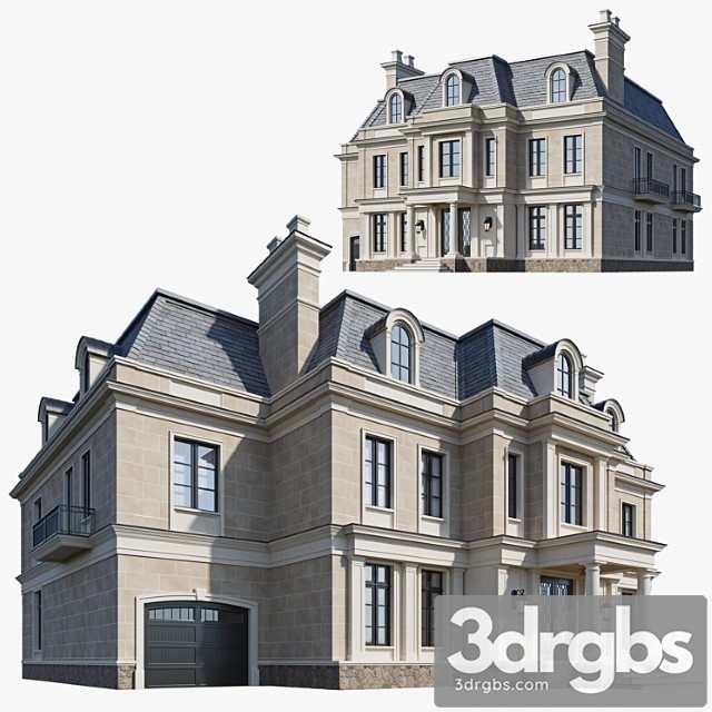 Classic House 3 3dsmax Download - thumbnail 1