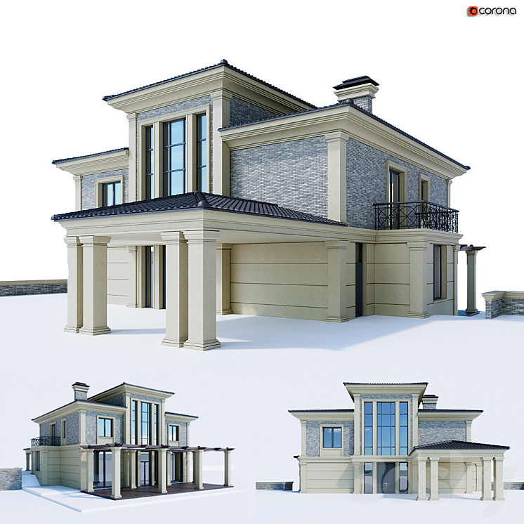 Classic house 3DS Max - thumbnail 1