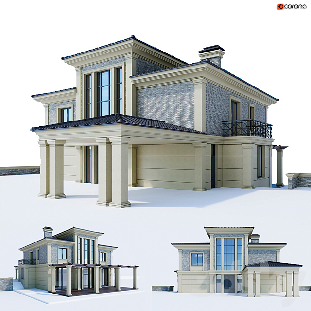 Classic house 3DSMax File - thumbnail 1