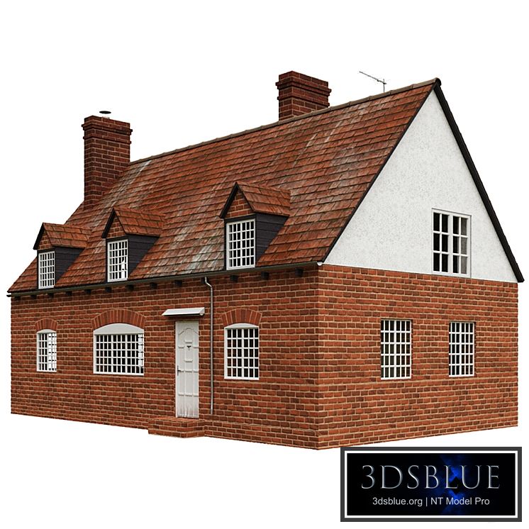 Classic house in the England style 3DS Max - thumbnail 3