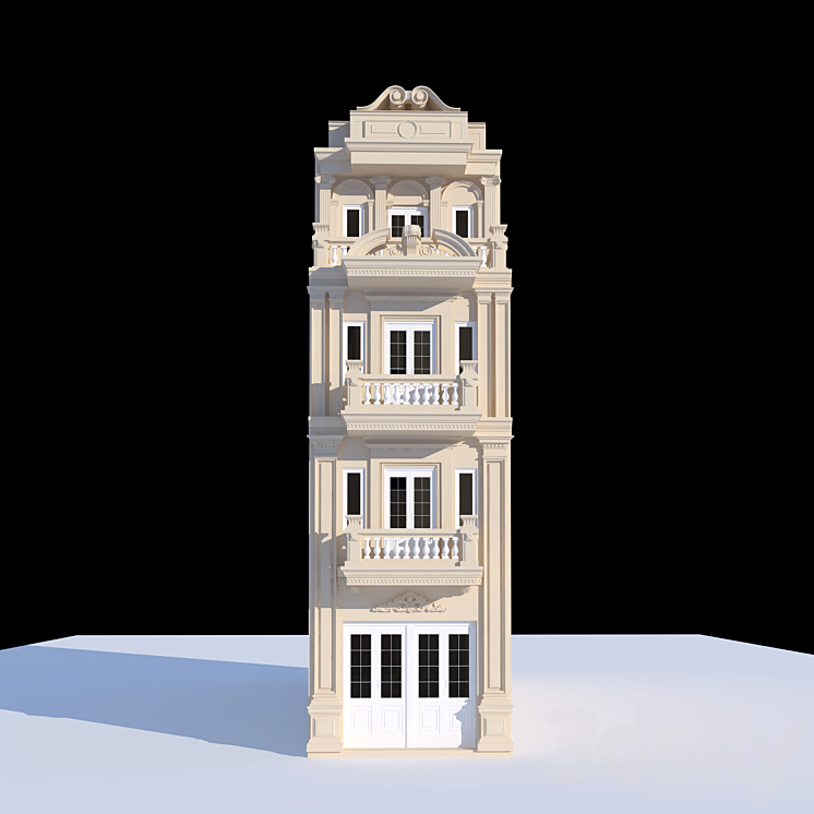 Classic tube house 3DS Max - thumbnail 1