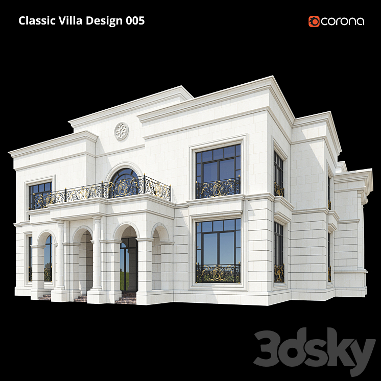 Classic Villa Design 005 3DS Max - thumbnail 1