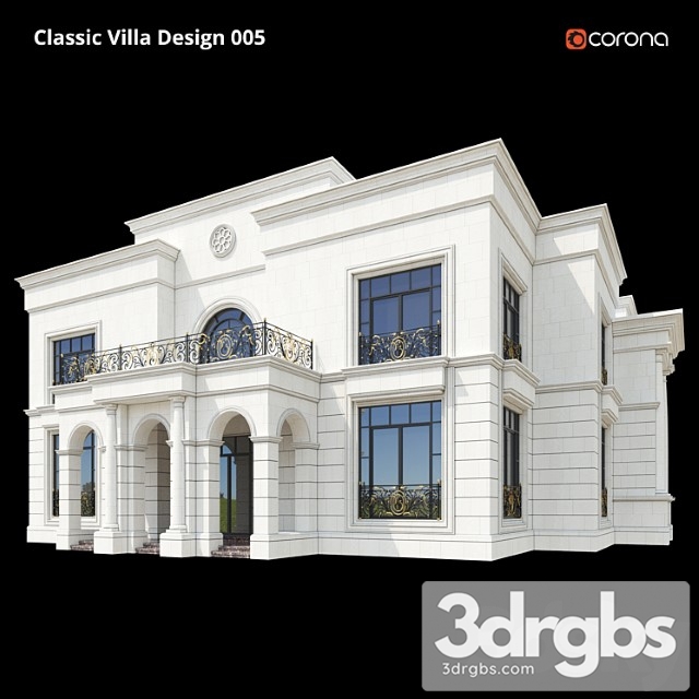 Classic Villa Design 005 3dsmax Download - thumbnail 1