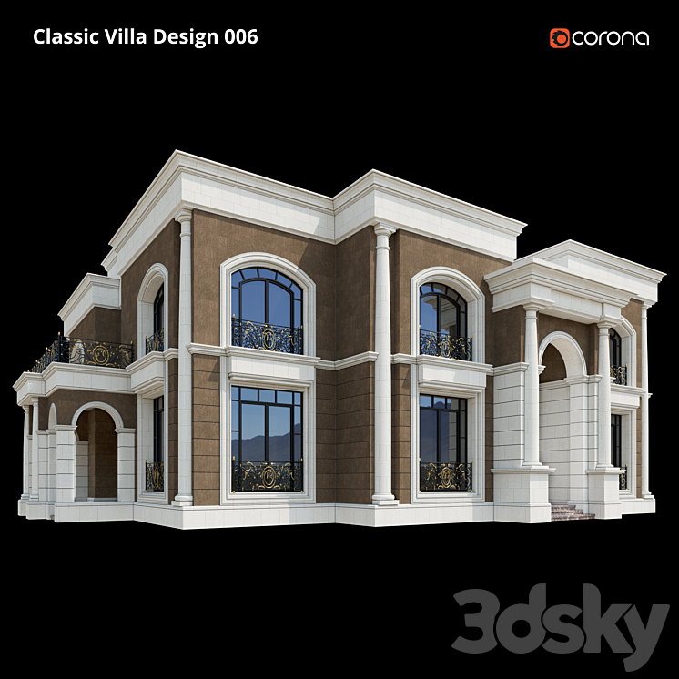 Classic Villa Design 006 3DS Max - thumbnail 1