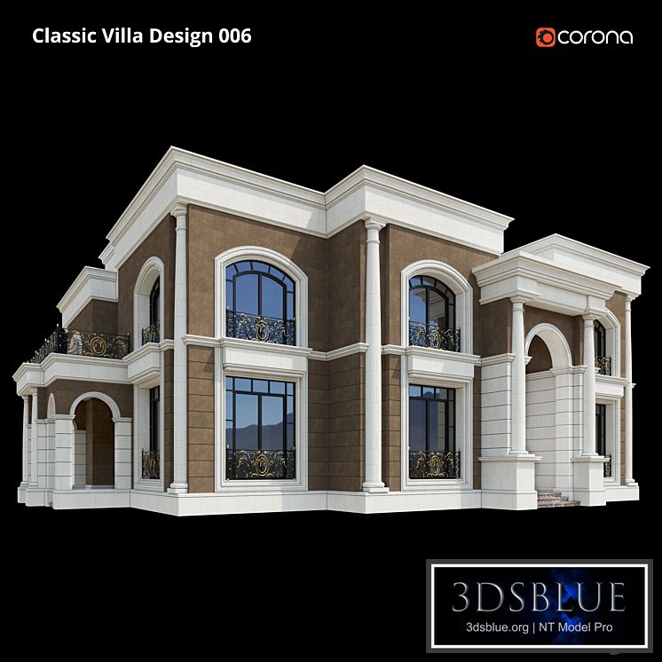 Classic Villa Design 006 3DS Max - thumbnail 3