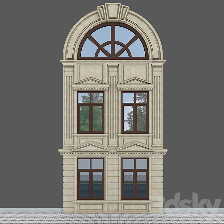 classical facade 3DS Max - thumbnail 1