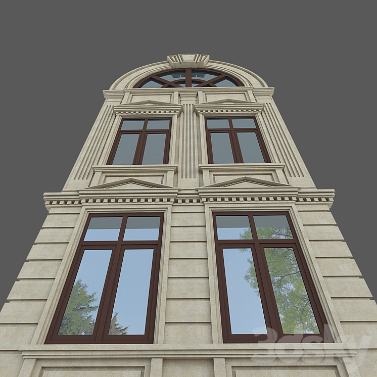 classical facade 3DS Max - thumbnail 2