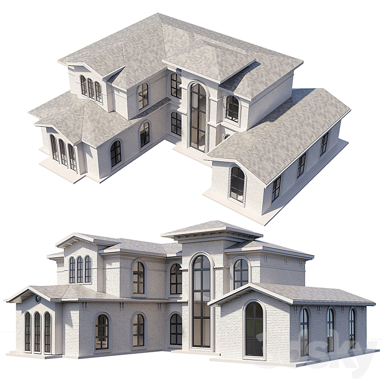 classical house 3DS Max - thumbnail 1