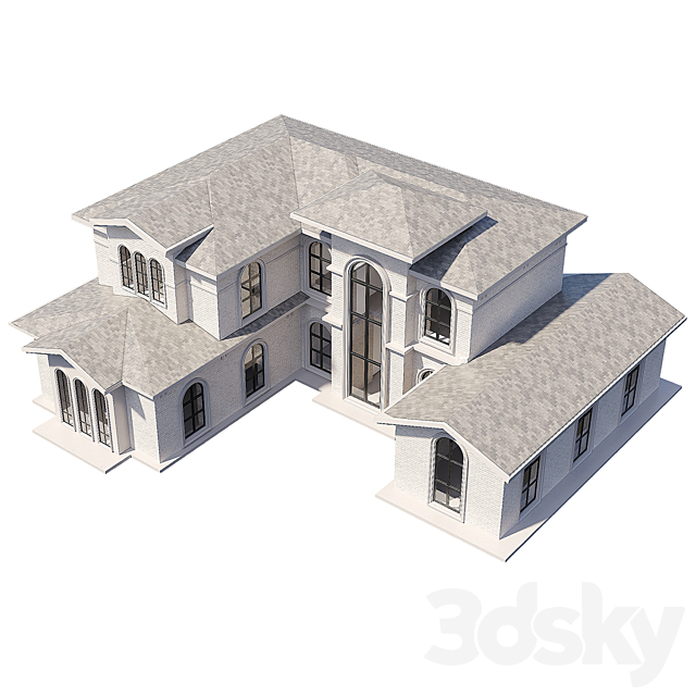 classical house 3DS Max Model - thumbnail 3