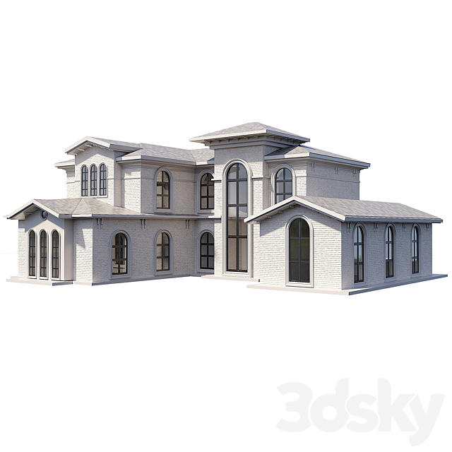 classical house 3DS Max Model - thumbnail 4