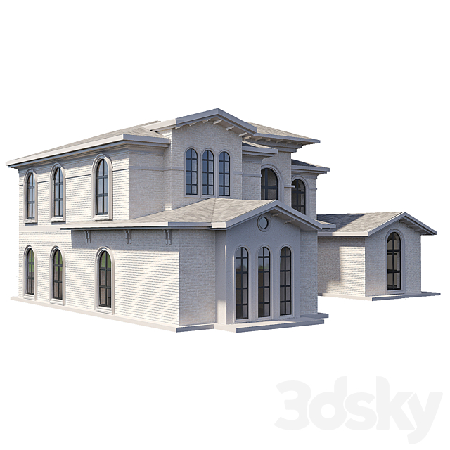 classical house 3DS Max Model - thumbnail 5