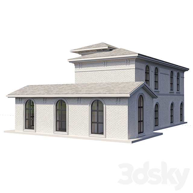 classical house 3DS Max Model - thumbnail 6