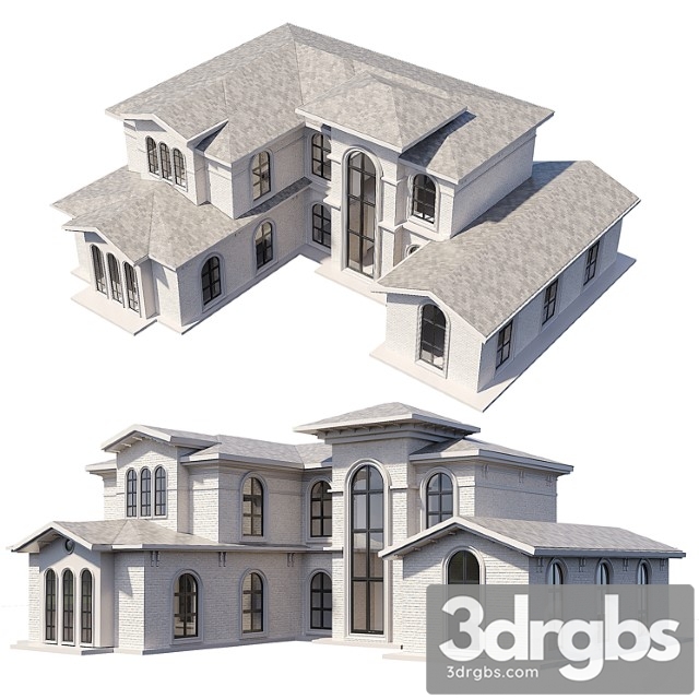 Classical House 3dsmax Download - thumbnail 1