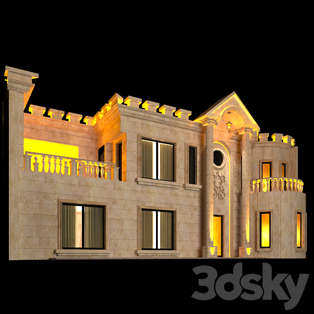 Classik building 3DS Max Model - thumbnail 2