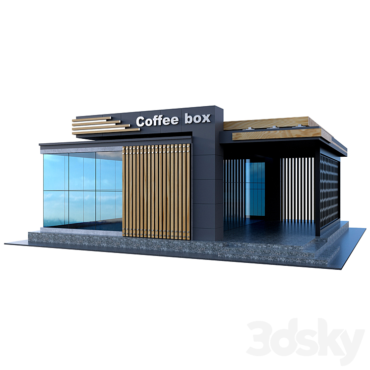 Coffee box 3DS Max - thumbnail 1