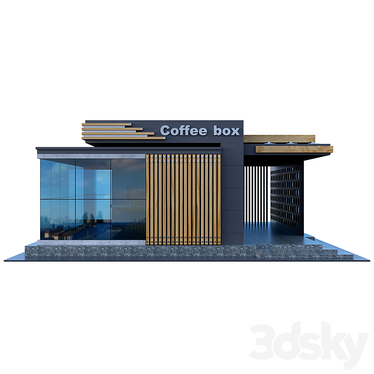 Coffee box 3DS Max - thumbnail 2