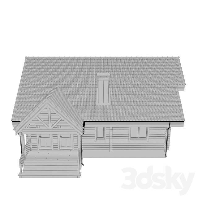 Cottage 012 3DS Max Model - thumbnail 4