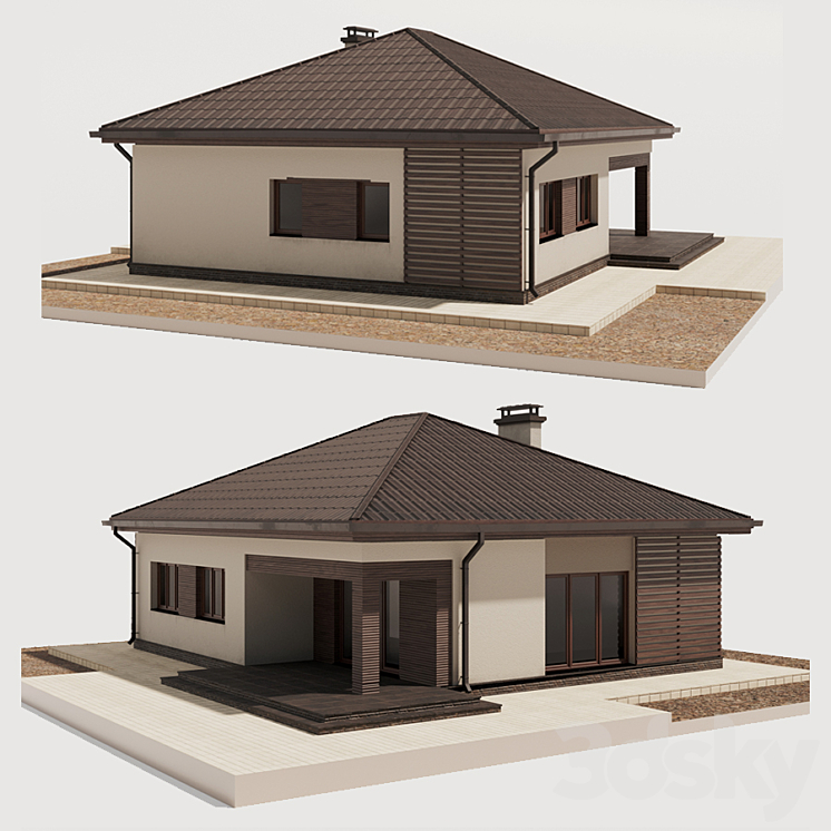 Cottage 3DS Max - thumbnail 1