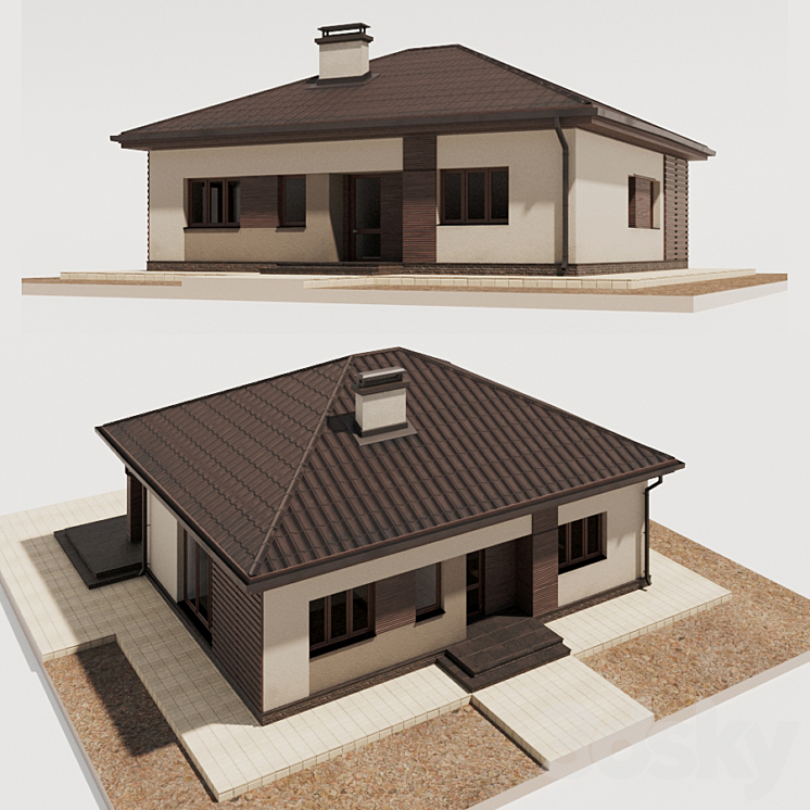 Cottage 3DS Max - thumbnail 2