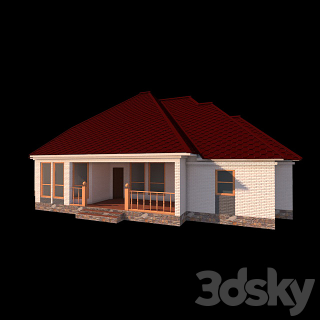 Cottage 3DS Max Model - thumbnail 2