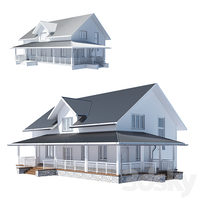 Cottage 3DSMax File - thumbnail 1