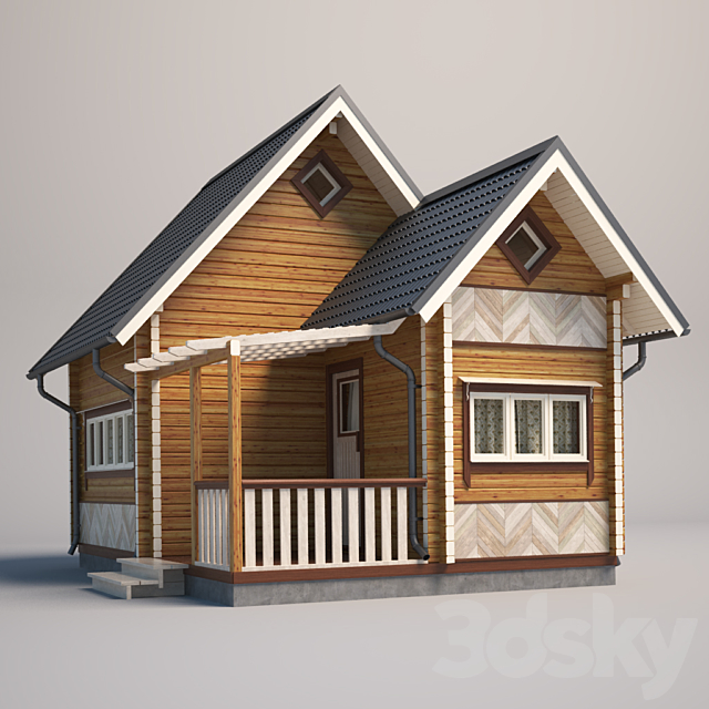 Cottages 3DS Max Model - thumbnail 1