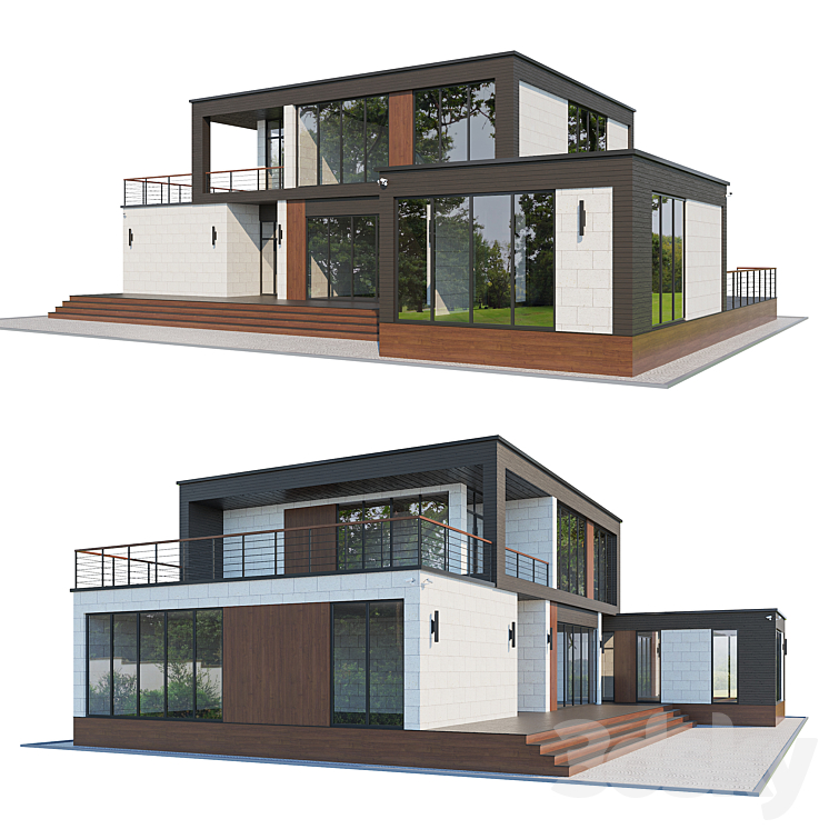 Country house 1 3DS Max - thumbnail 2