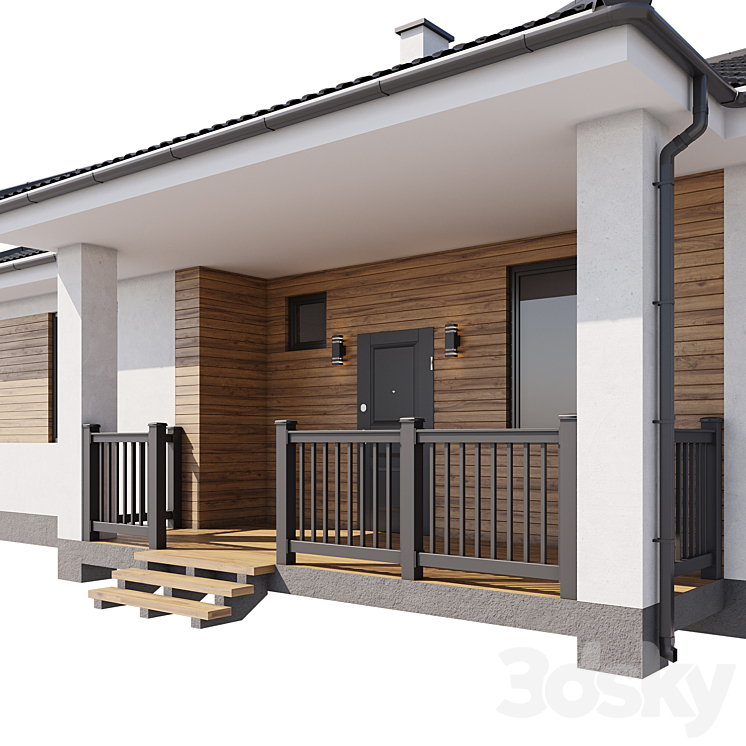 Country house 120 sq.m. 3DS Max - thumbnail 2