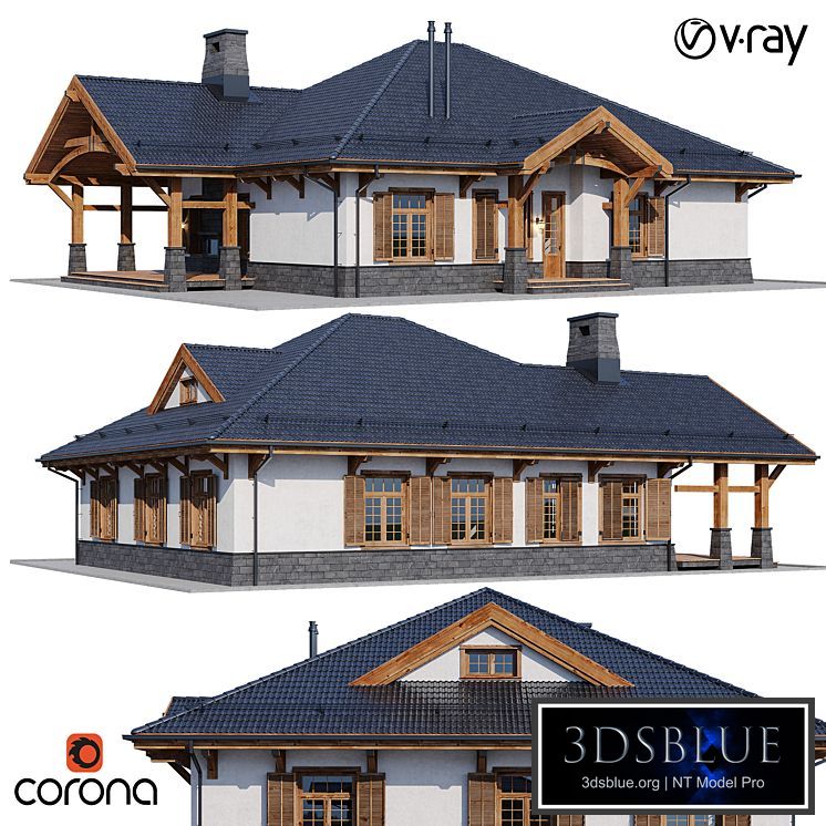 country house 4 3DS Max - thumbnail 3