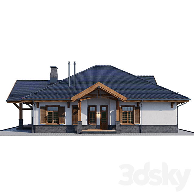 country house 4 3DS Max Model - thumbnail 3