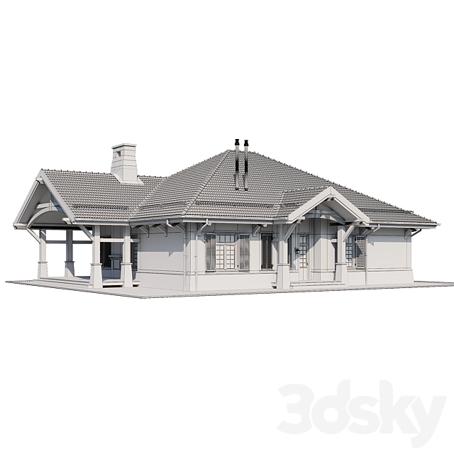 country house 4 3DS Max Model - thumbnail 5