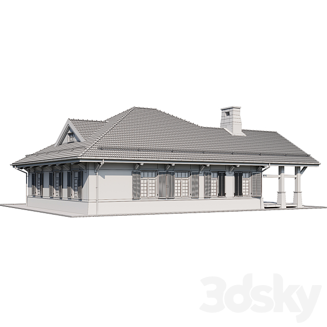 country house 4 3DS Max Model - thumbnail 6