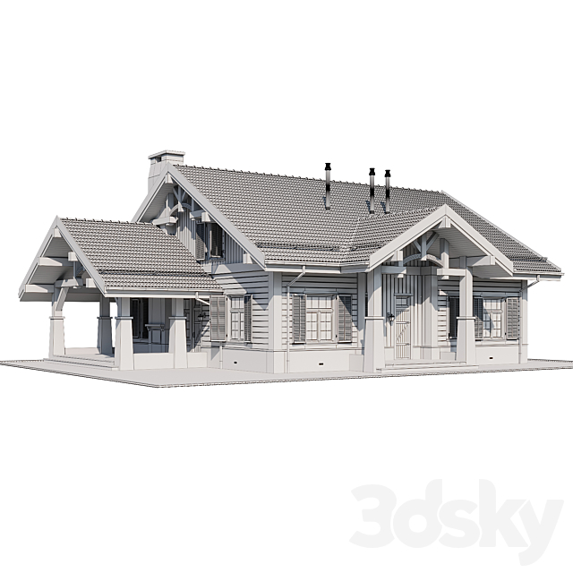 country house 5 3DS Max Model - thumbnail 5