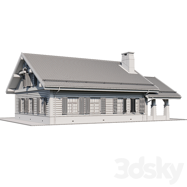 country house 5 3DS Max Model - thumbnail 6