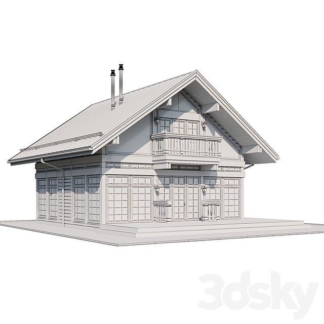 country house 6 3DS Max Model - thumbnail 5